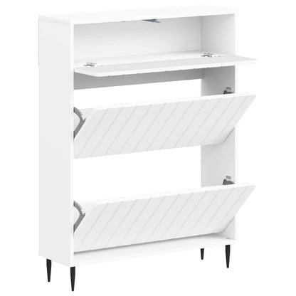 Schoenenkast ZWOLLE 78 x 24 x 103 cm Bewerkt hout Wit