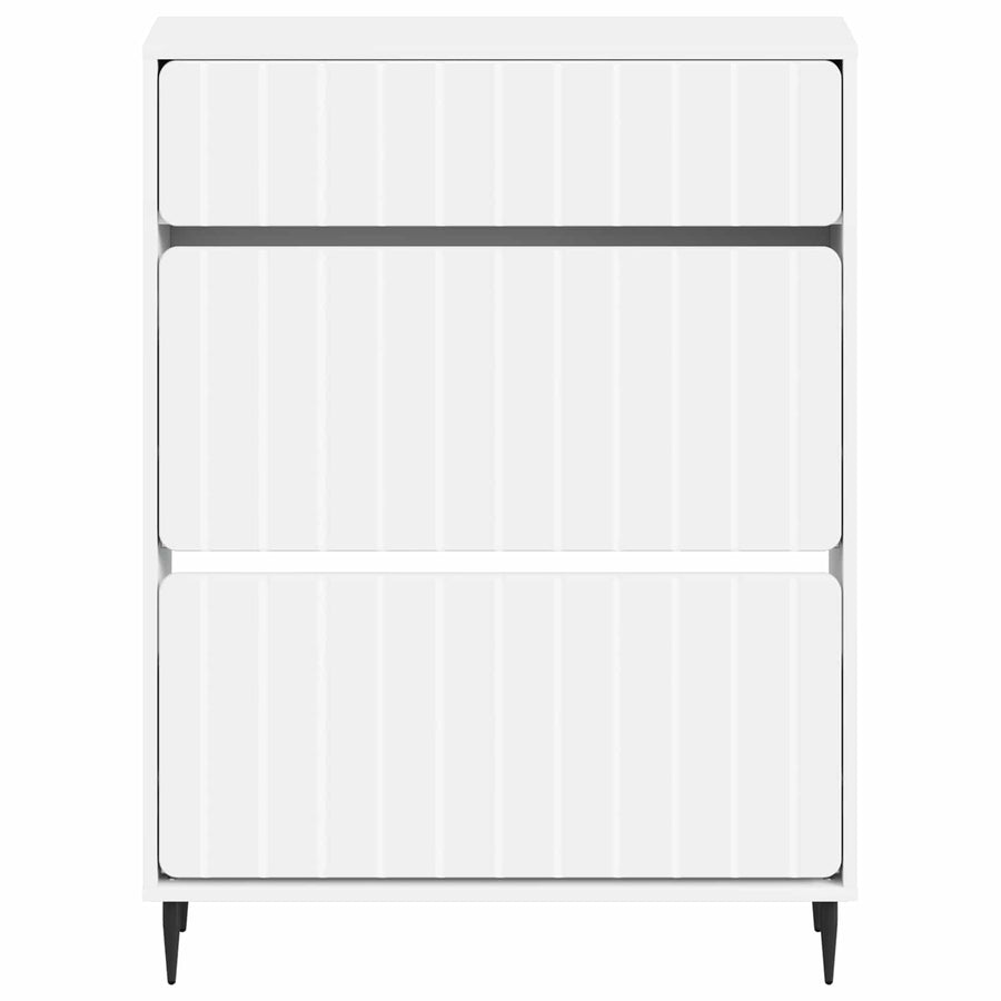 Schoenenkast ZWOLLE 78 x 24 x 103 cm Bewerkt hout Wit