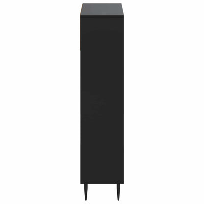 Schoenenkast ZWOLLE 78 x 24 x 103 cm Bewerkt hout Zwart
