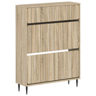 Schoenenkast ZWOLLE 78x24x103 cm bewerkt hout sonoma eiken