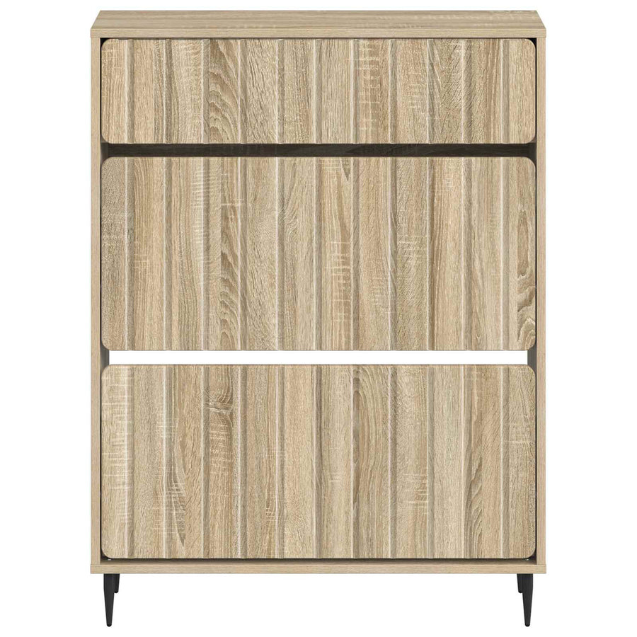 Schoenenkast ZWOLLE 78 x 24 x 103 cm Bewerkt hout Sonoma Eiken