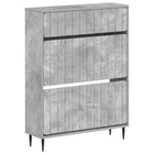 Schoenenkast ZWOLLE 78 x 24 x 103 cm Bewerkt hout Betongrijs