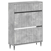 Schoenenkast 78x24x103 cm bewerkt hout betongrijs