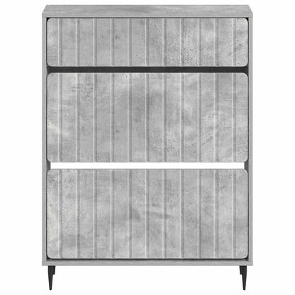 Schoenenkast ZWOLLE 78 x 24 x 103 cm Bewerkt hout Betongrijs