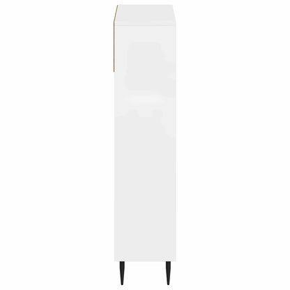 Schoenenkast ZWOLLE 78 x 24 x 103 cm Bewerkt hout Hoogglans Wit