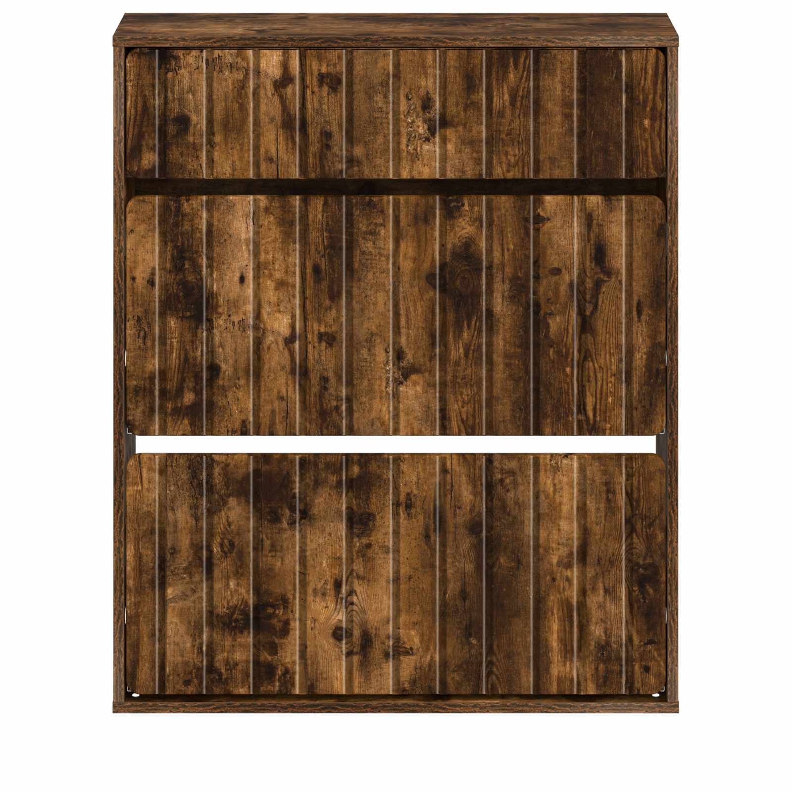 Schoenenkast ZWOLLE 78 x 24 x 103 cm Bewerkt hout Gerookt eiken