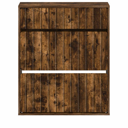 Schoenenkast ZWOLLE 78 x 24 x 103 cm Bewerkt hout Gerookt eiken