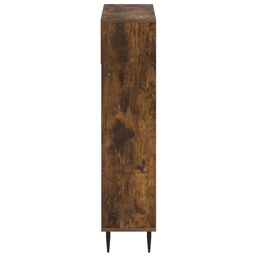 Schoenenkast ZWOLLE 78 x 24 x 103 cm Bewerkt hout Gerookt eiken