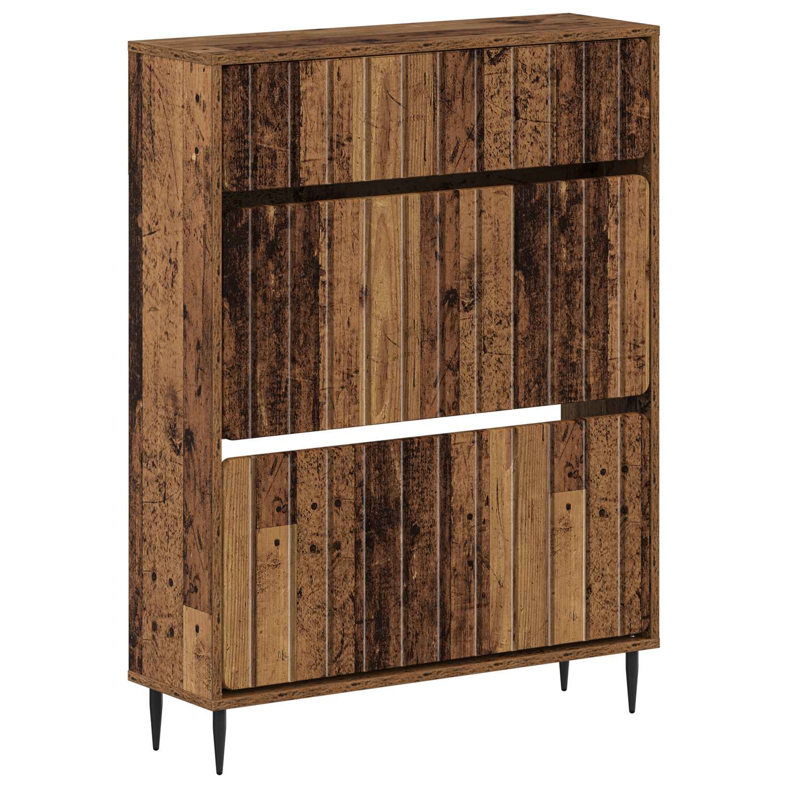 Schoenenkast ZWOLLE 78 x 24 x 103 cm Bewerkt hout Oud hout