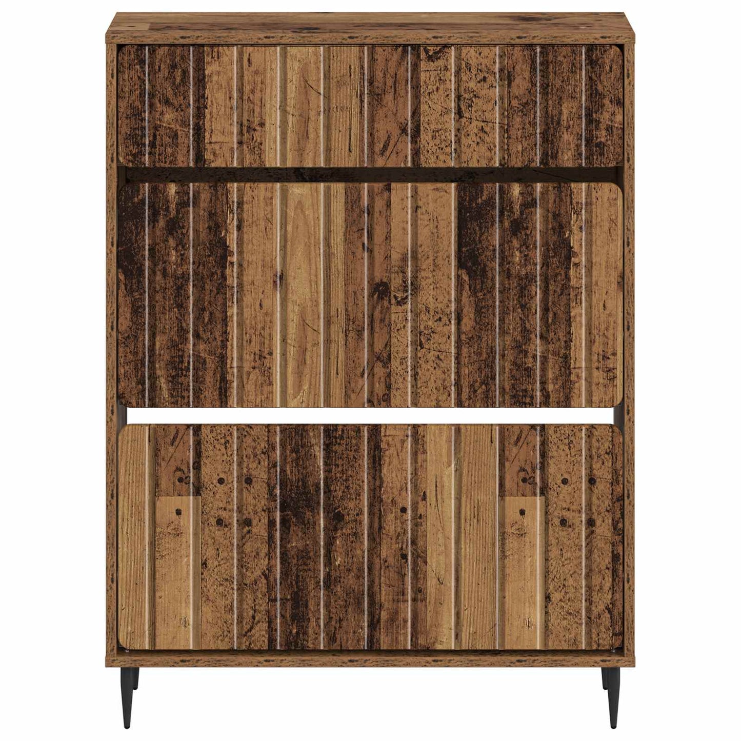 Schoenenkast ZWOLLE 78 x 24 x 103 cm Bewerkt hout Oud hout