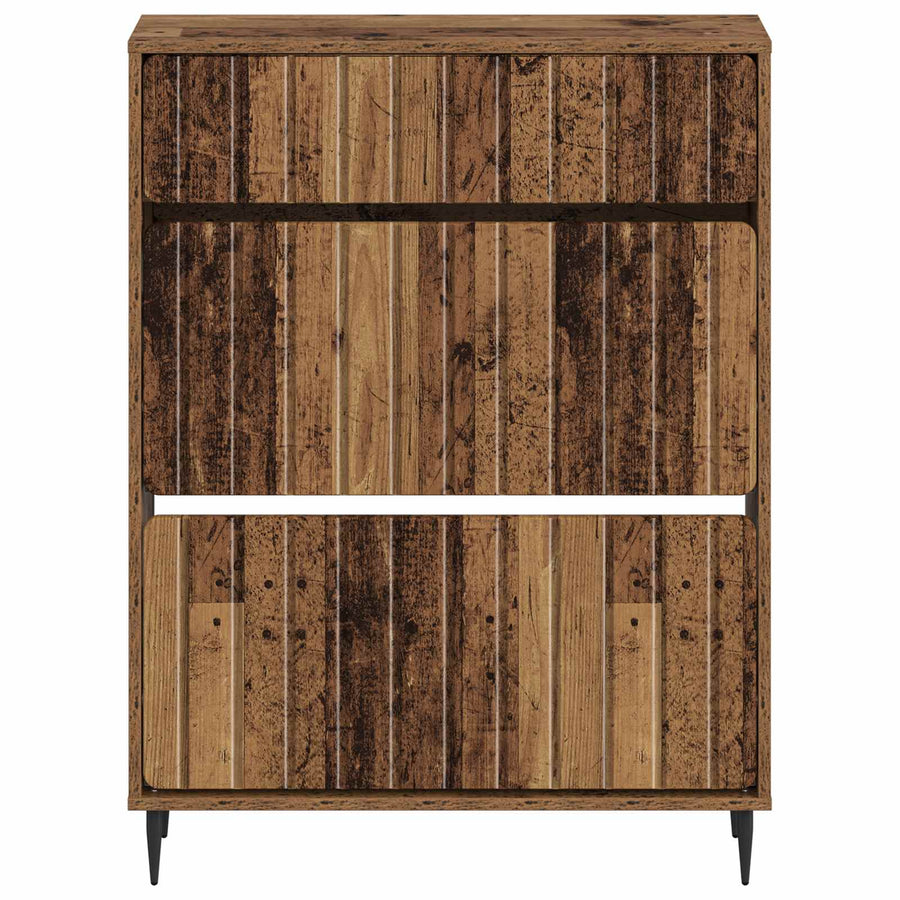 Schoenenkast ZWOLLE 78 x 24 x 103 cm Bewerkt hout Oud hout