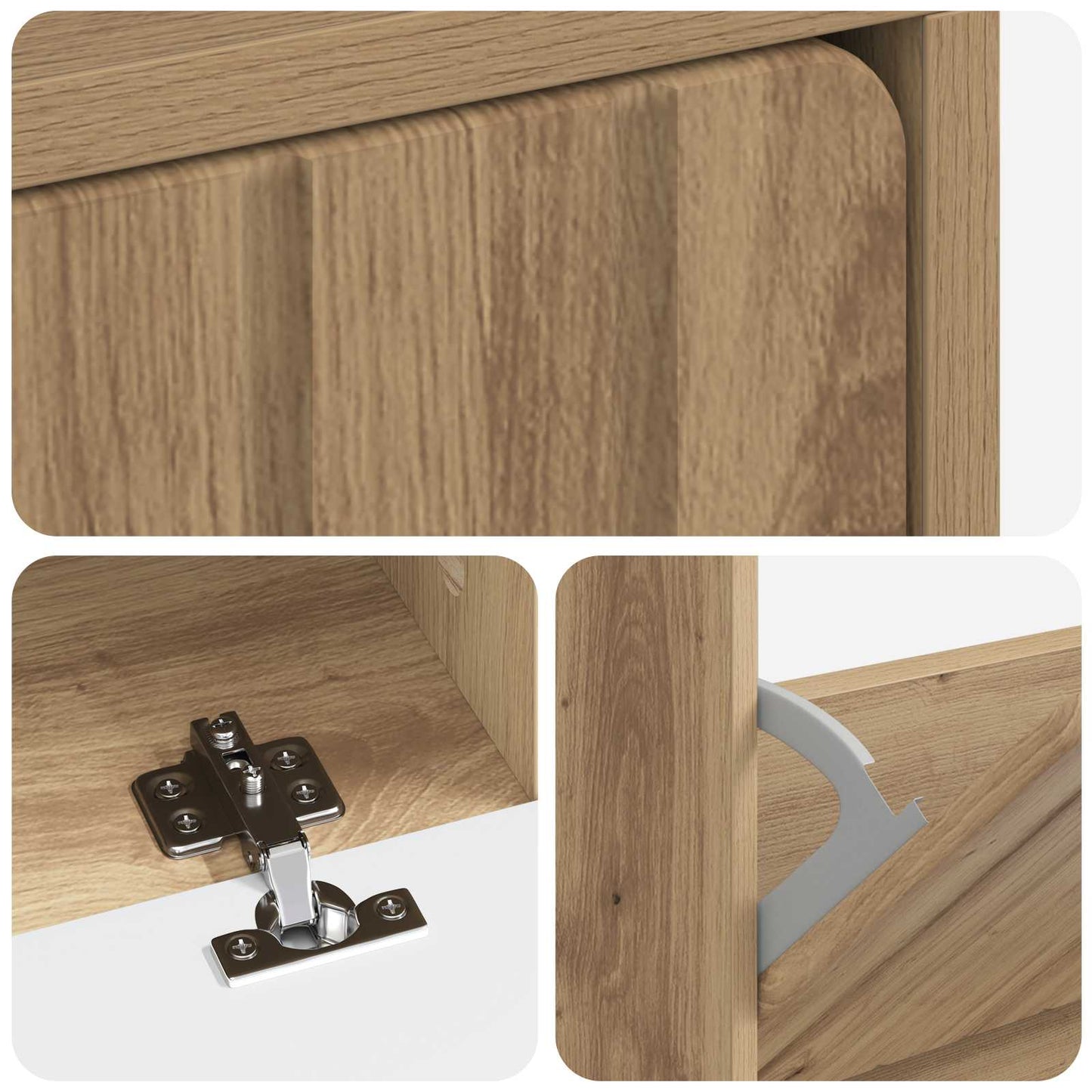 Schoenenkast ZWOLLE 78 x 24 x 103 cm Bewerkt hout