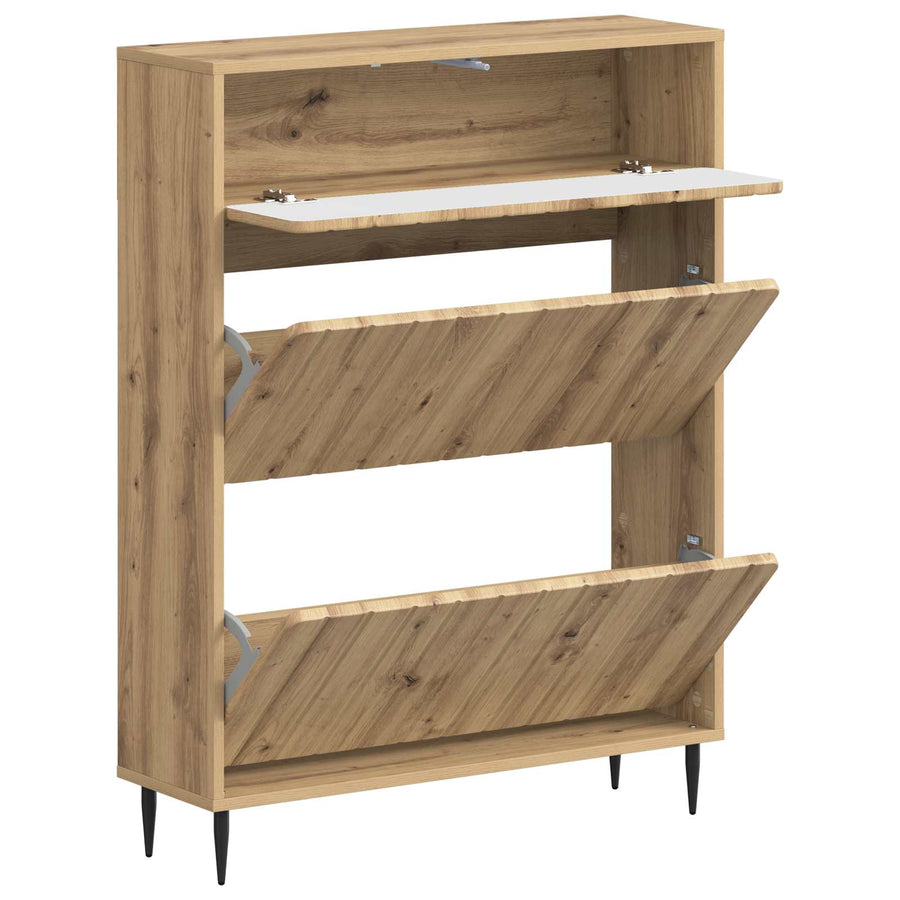 Schoenenkast ZWOLLE 78 x 24 x 103 cm Bewerkt hout