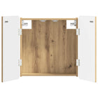 Dartbord kabinet 52,5x10,5x57,5 cm artisanaal eiken