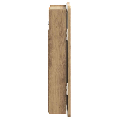 Dartbord Kabinet ZWOLLE Artisanaal eiken 52,5 x 10,5 x 57,5 cm