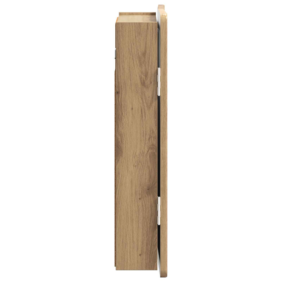 Dartbord Kabinet ZWOLLE Artisanaal eiken 52,5 x 10,5 x 57,5 cm