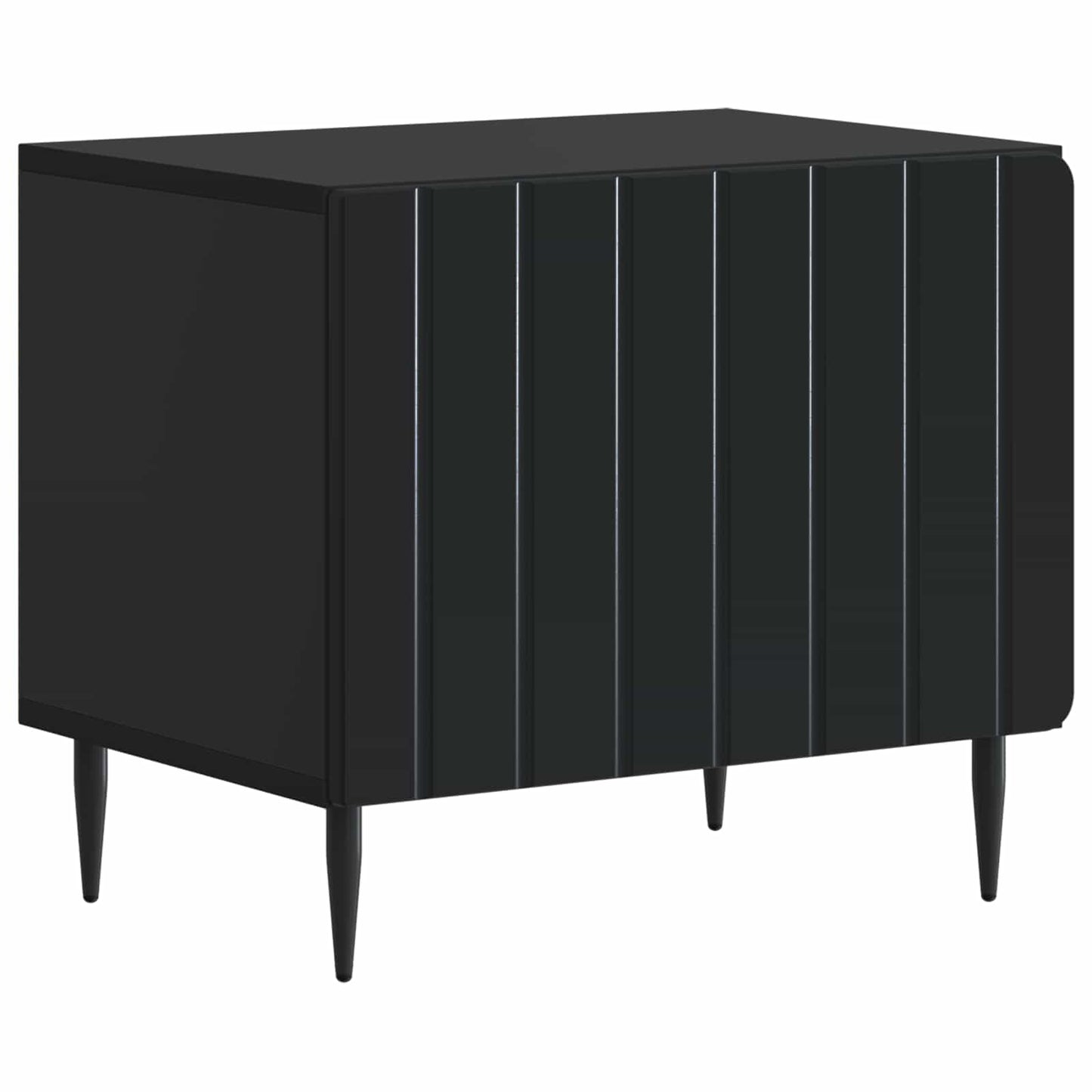 Tv-meubel Zwart Bewerkt hout
