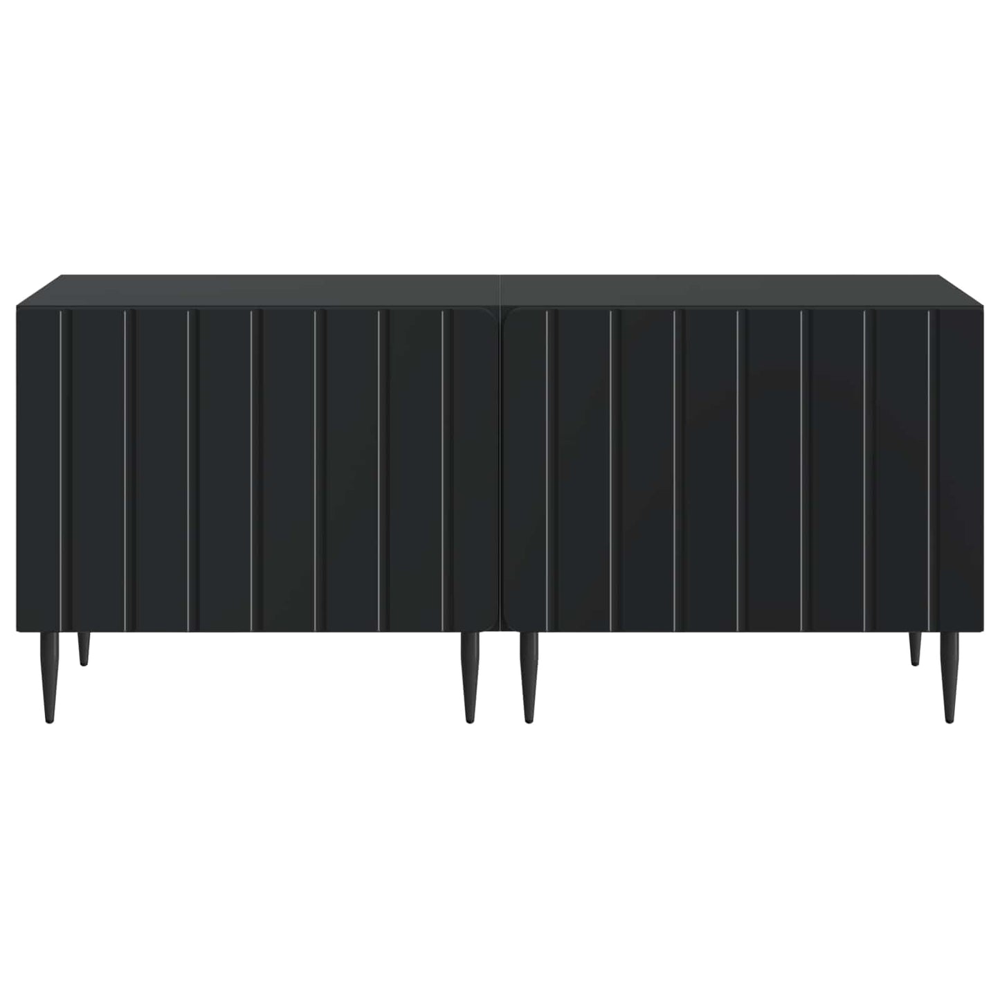 Tv-meubel Zwart Bewerkt hout