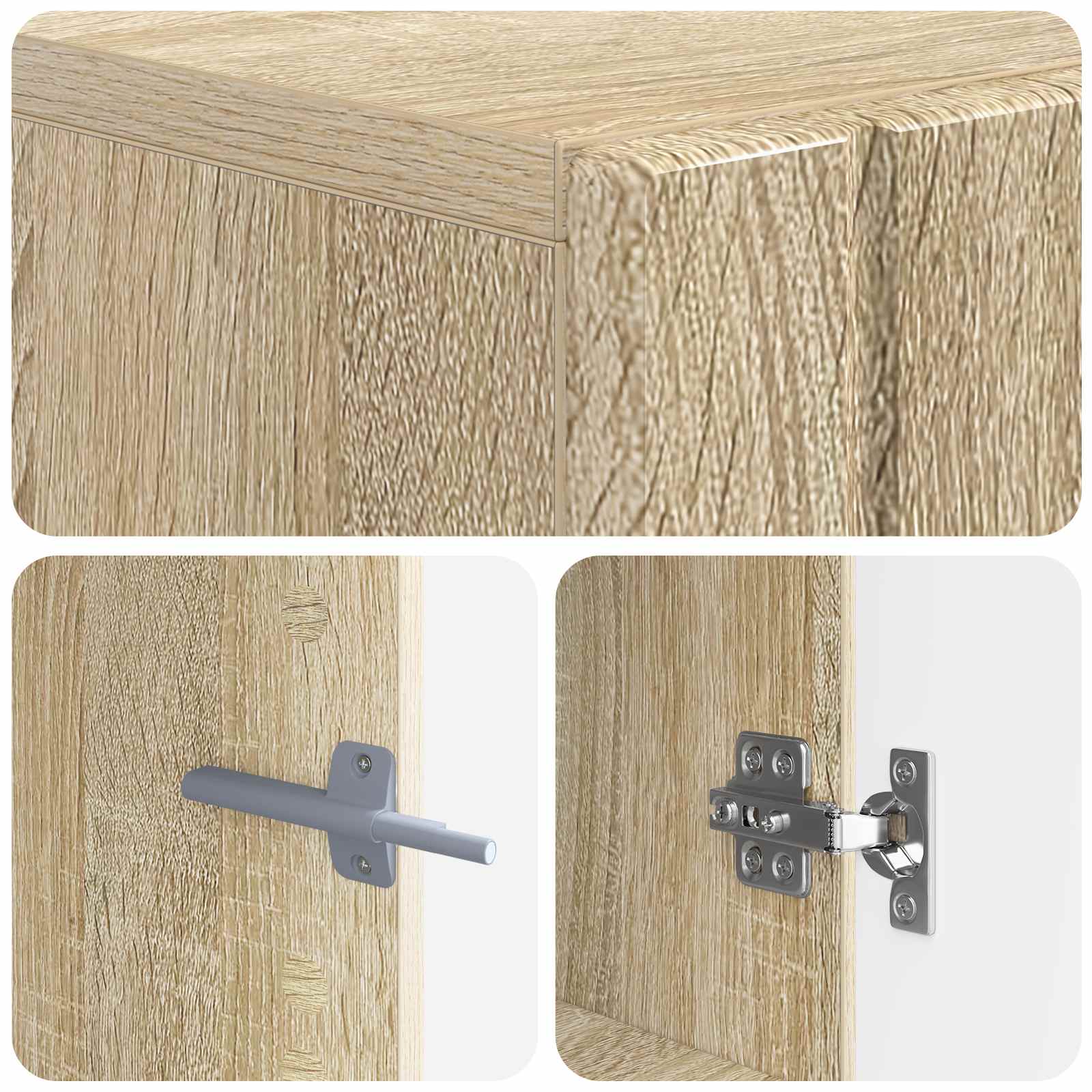 Tv-meubel Sonoma Eiken Bewerkt hout