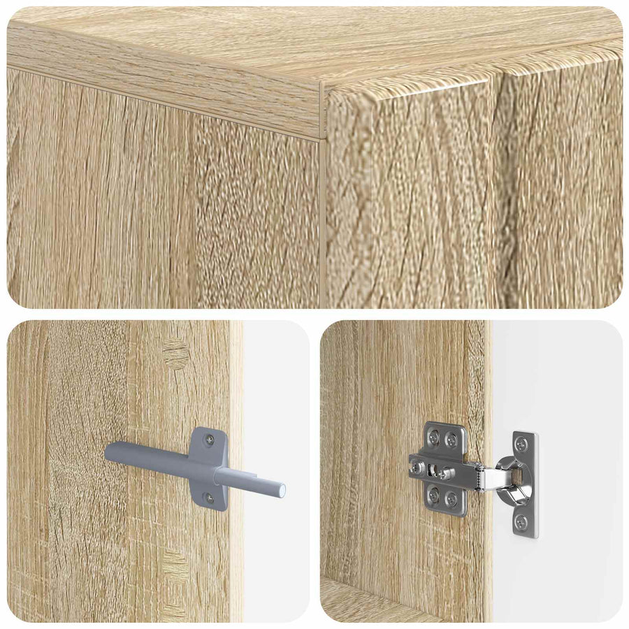Tv-meubel Sonoma Eiken Bewerkt hout