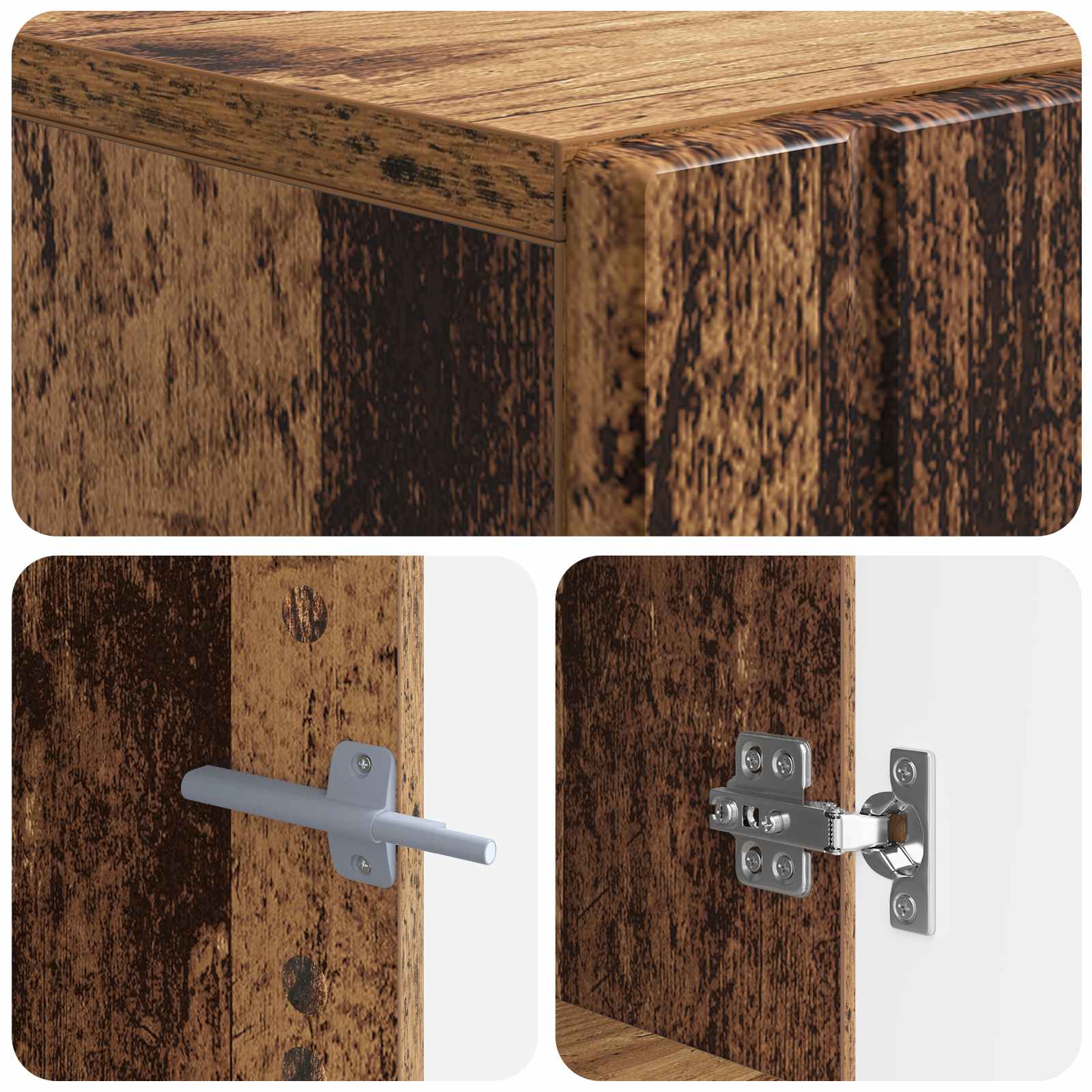Tv-meubel Oud hout Bewerkt hout