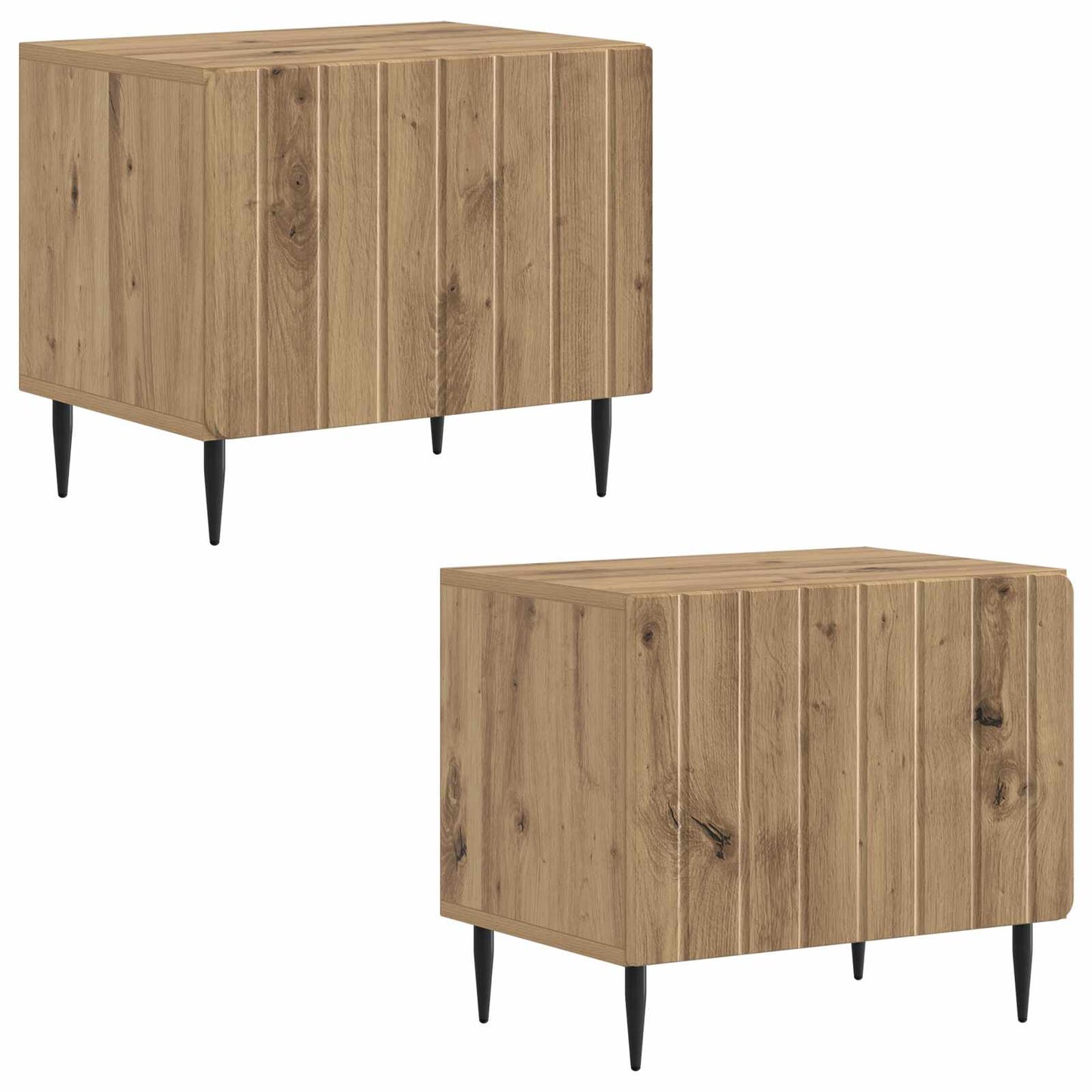 Tv-meubel Artisanaal eiken Bewerkt hout