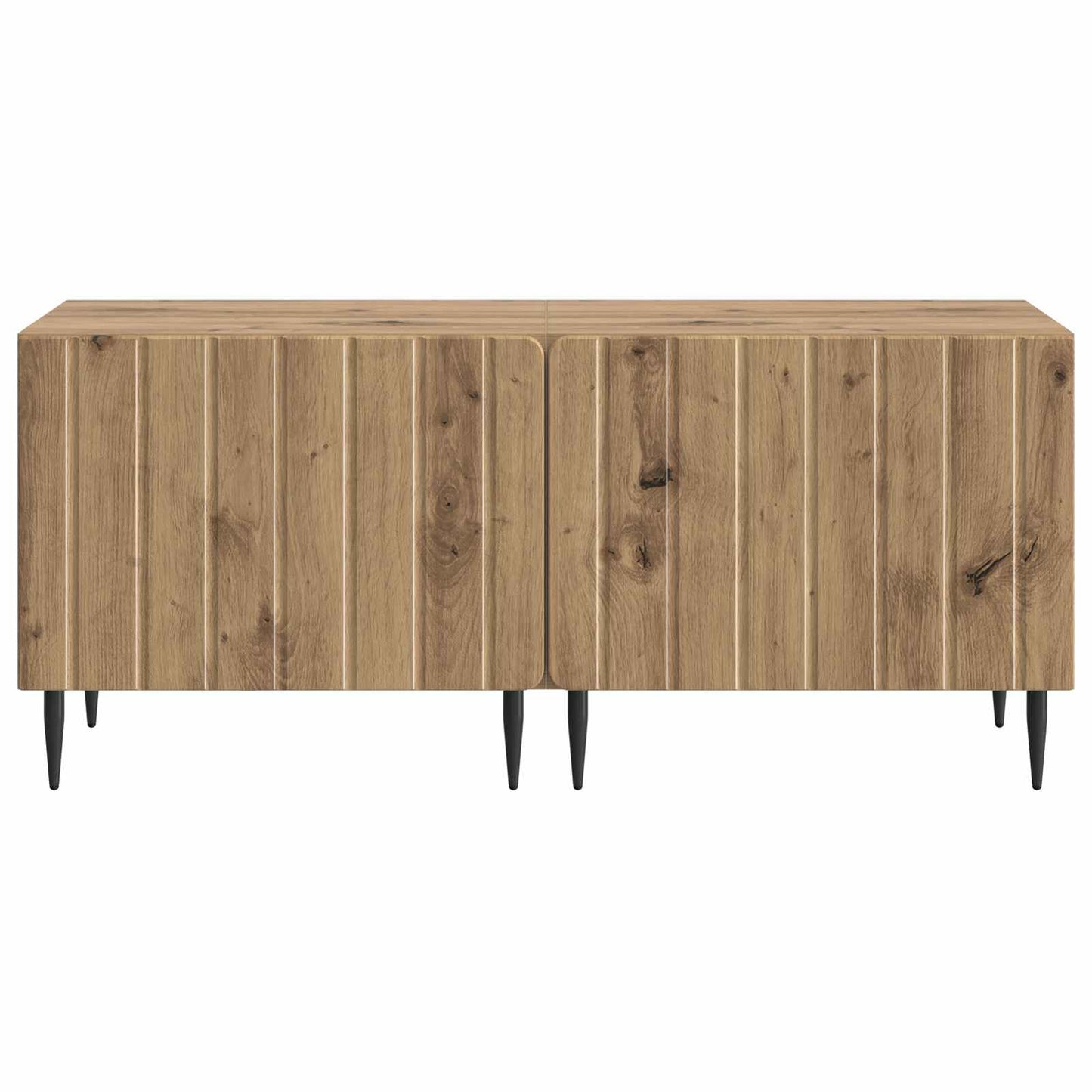 Tv-meubel Artisanaal eiken Bewerkt hout