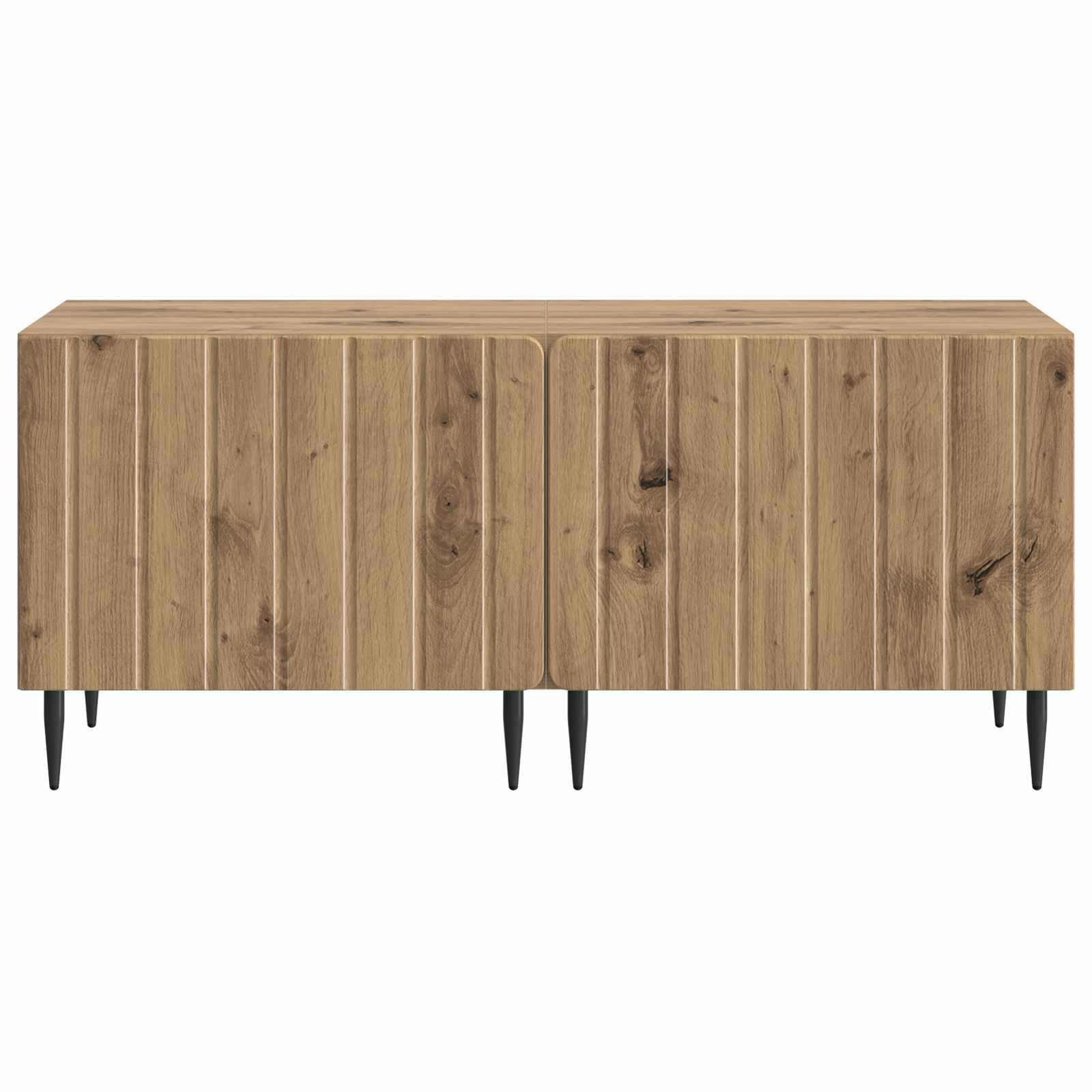 Tv-meubel Artisanaal eiken Bewerkt hout