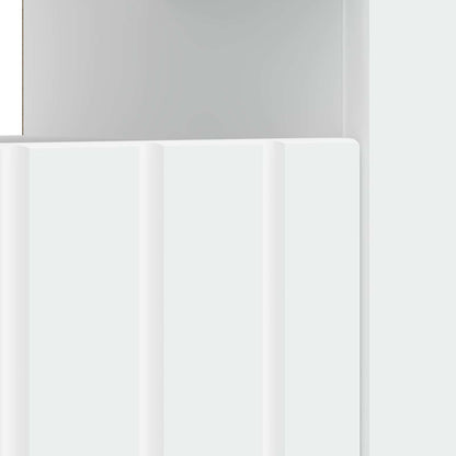 LED tv-meubel Wit Bewerkt hout