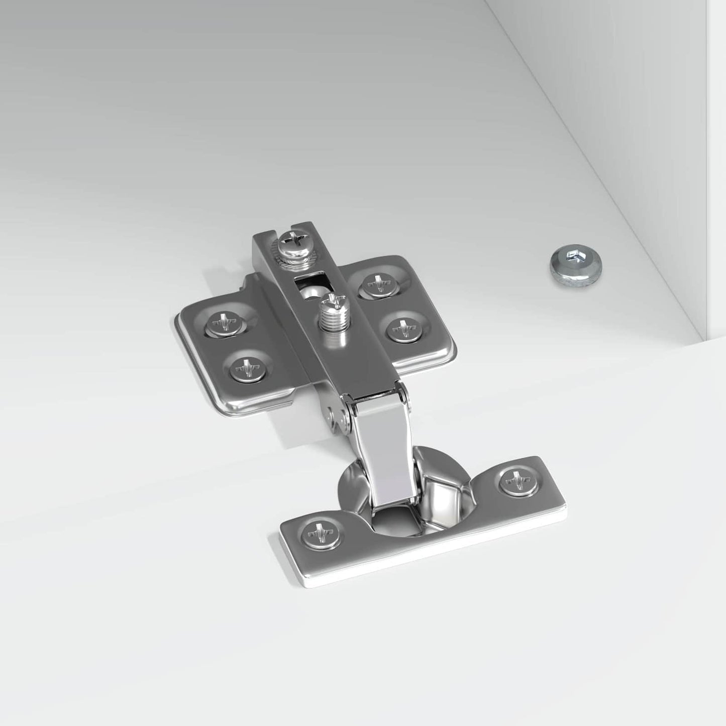 LED tv-meubel Wit Bewerkt hout
