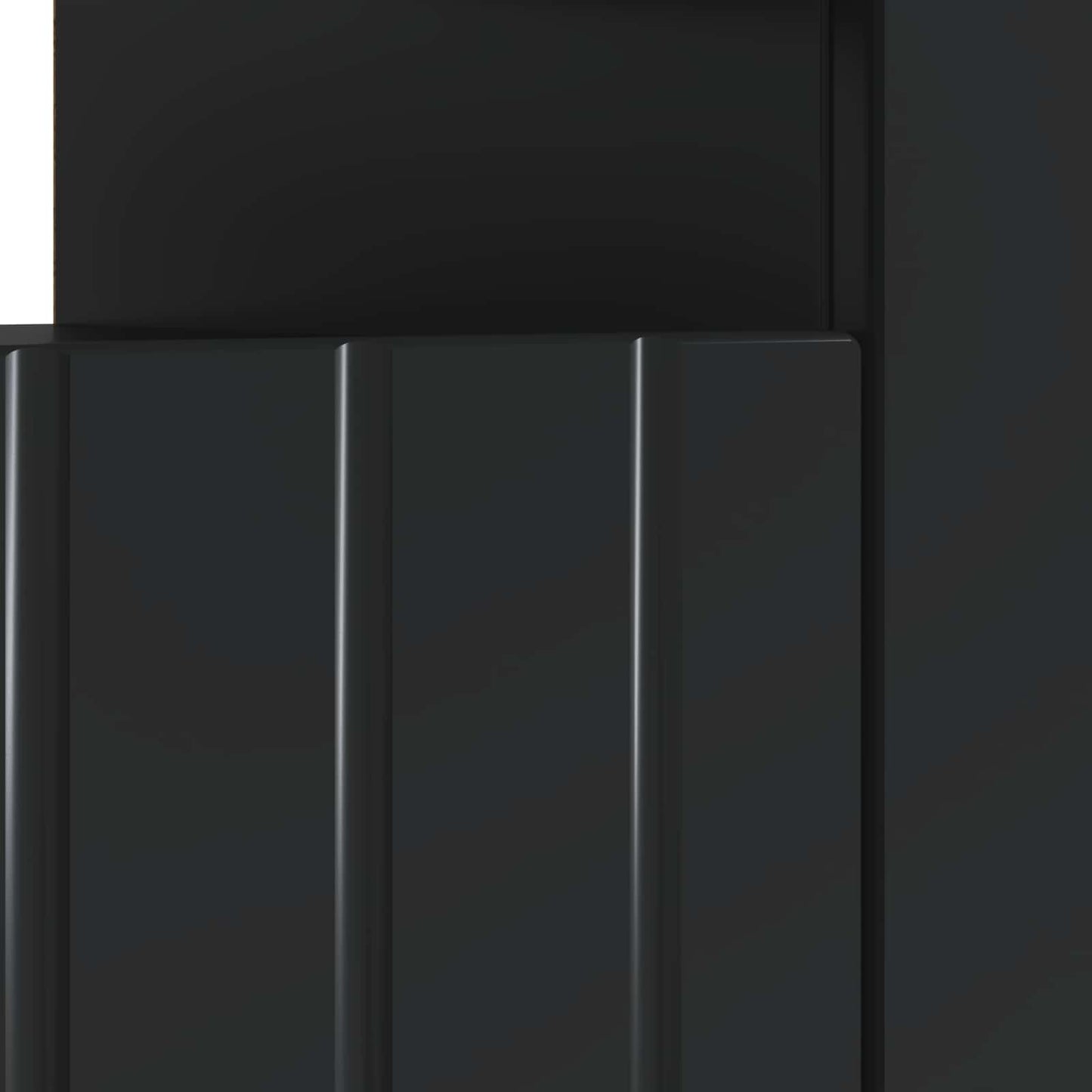 LED tv-meubel Zwart Bewerkt hout