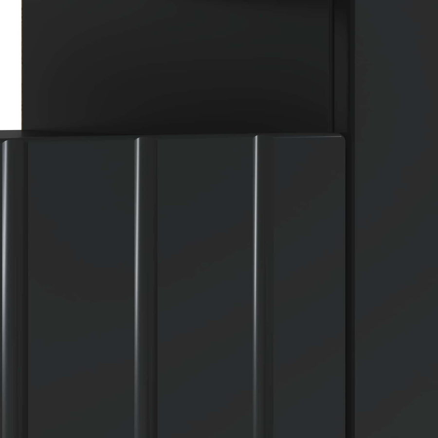 LED tv-meubel Zwart Bewerkt hout