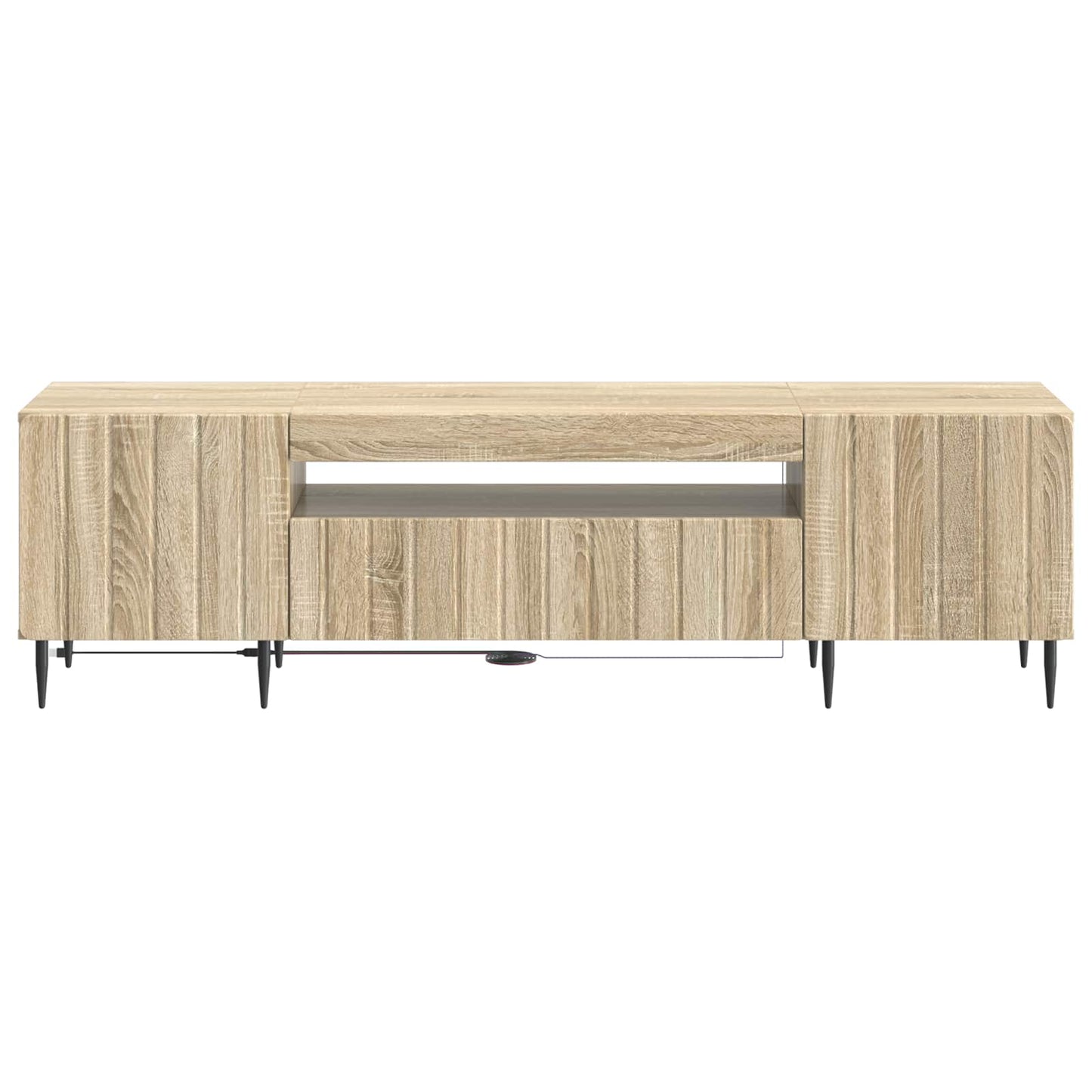LED tv-meubel Sonoma Eiken Bewerkt hout