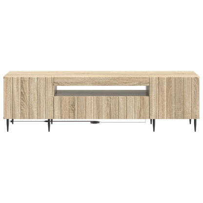 LED tv-meubel Sonoma Eiken Bewerkt hout