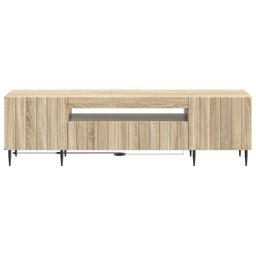 LED tv-meubel Sonoma Eiken Bewerkt hout