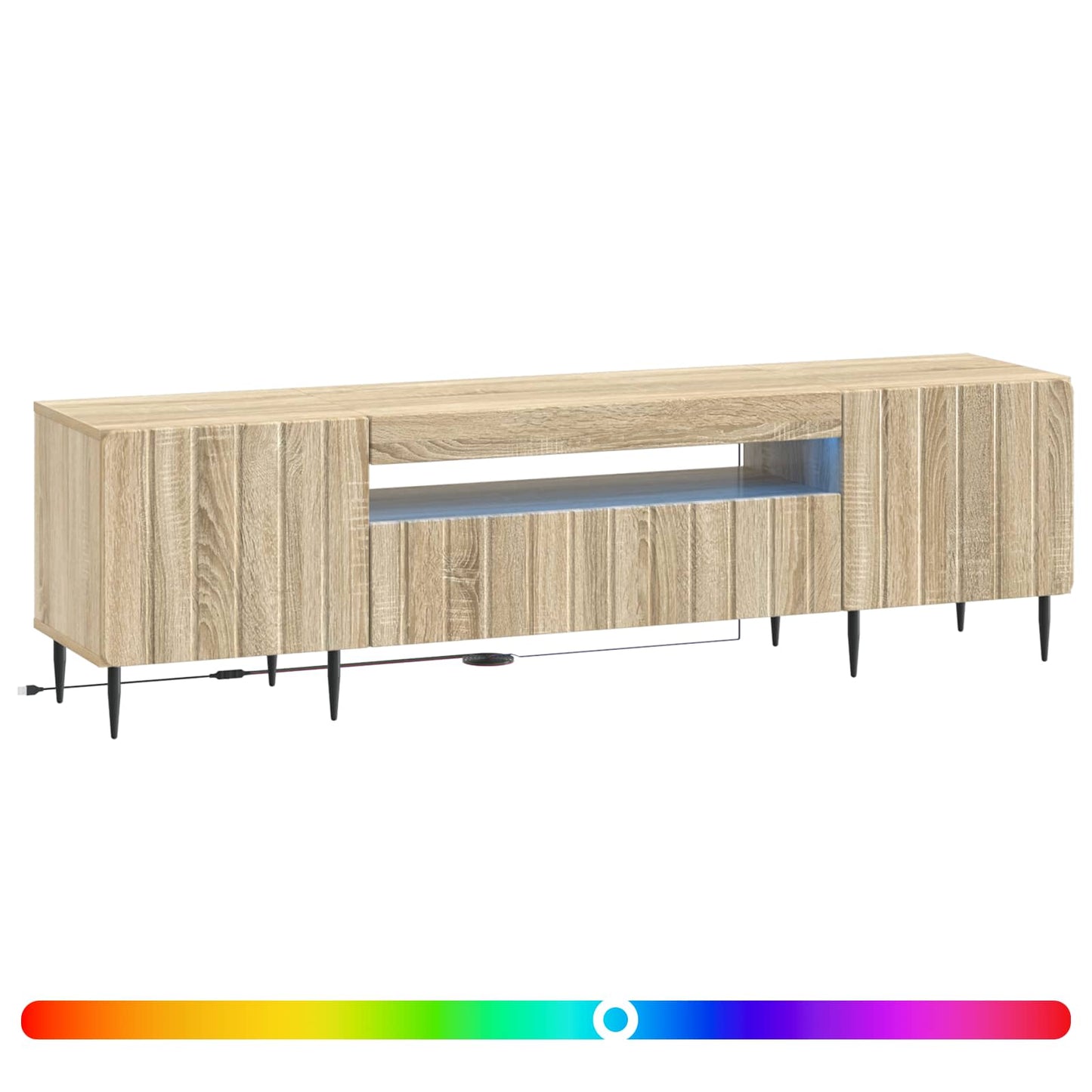 LED tv-meubel Sonoma Eiken Bewerkt hout