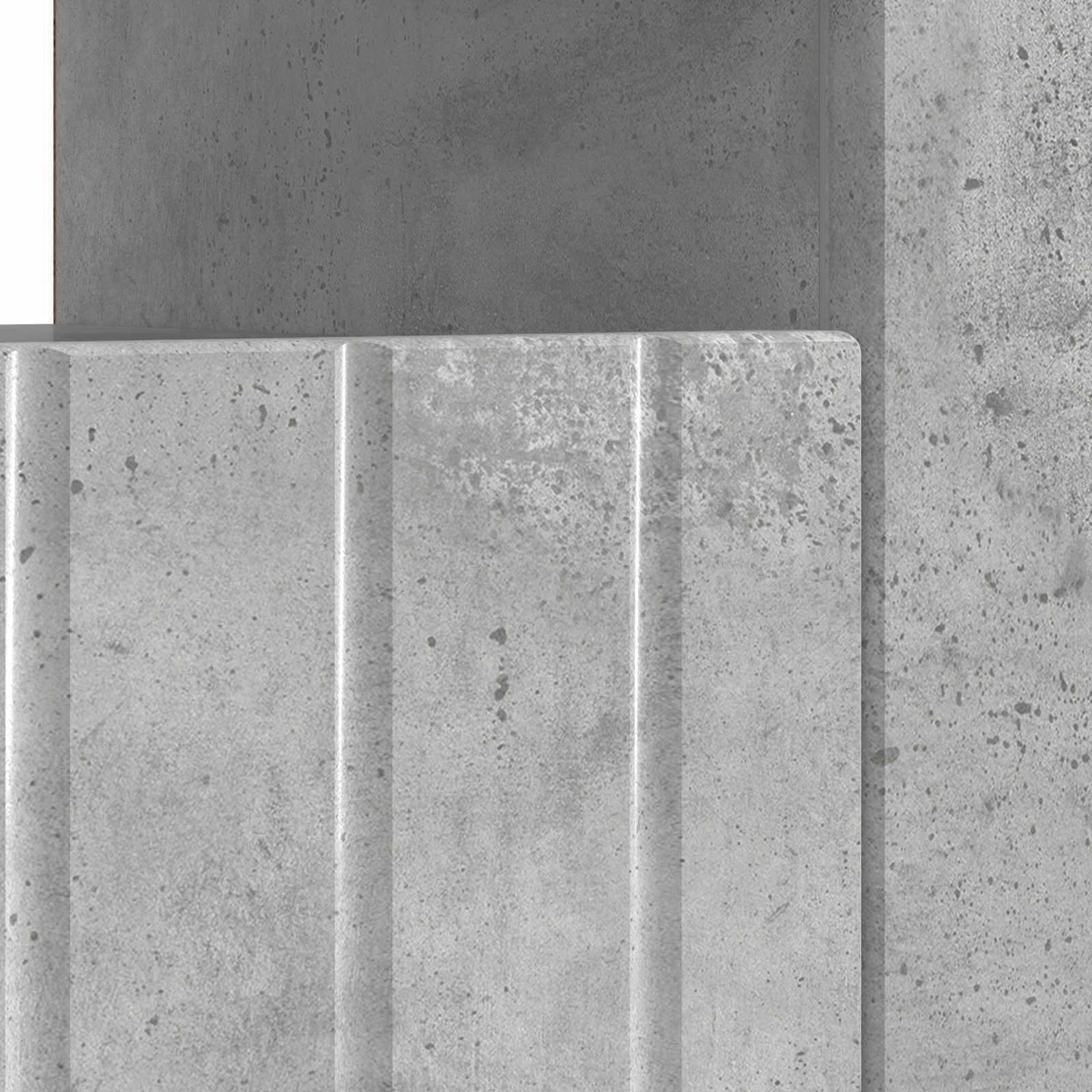 LED tv-meubel Betongrijs Bewerkt hout