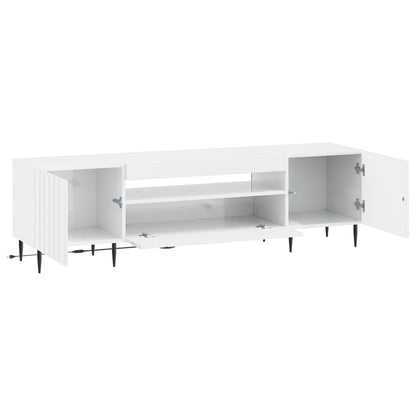 LED tv-meubel Hoogglans Wit Bewerkt hout