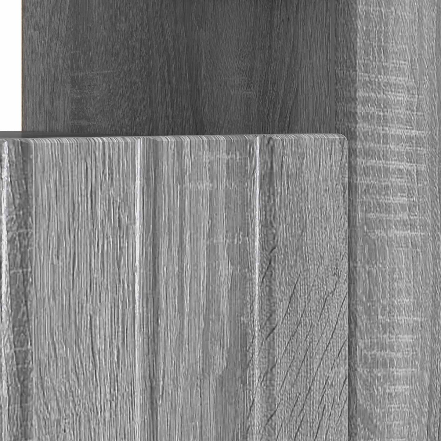 LED tv-meubel Grijs Sonoma Bewerkt hout