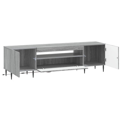 LED tv-meubel Grijs Sonoma Bewerkt hout