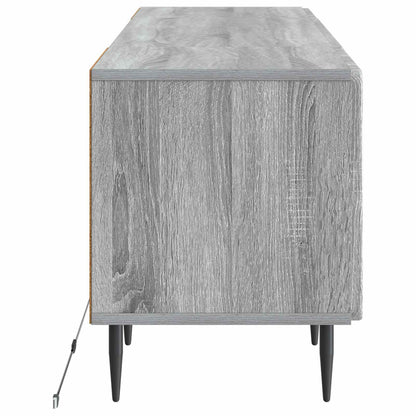 LED tv-meubel Grijs Sonoma Bewerkt hout
