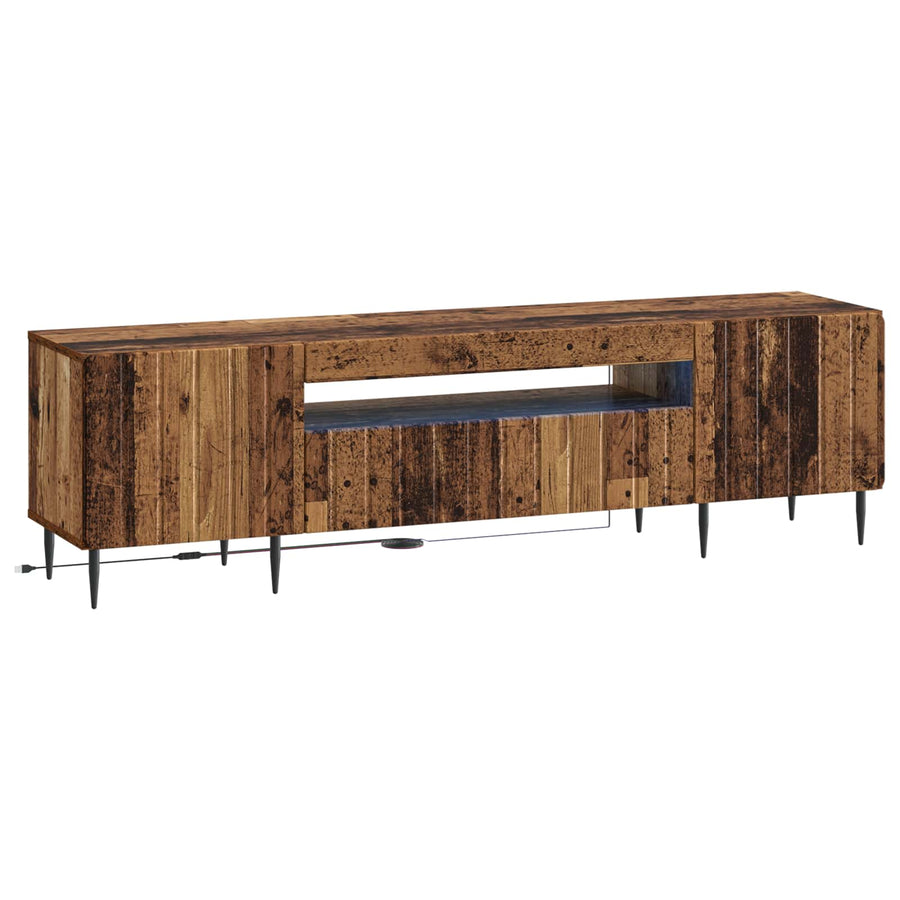 LED tv-meubel Oud hout Bewerkt hout