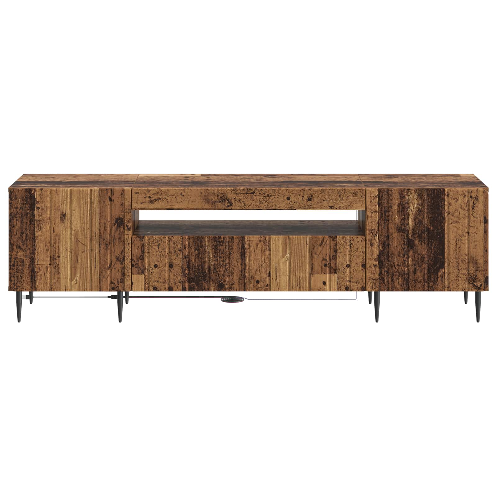 LED tv-meubel Oud hout Bewerkt hout