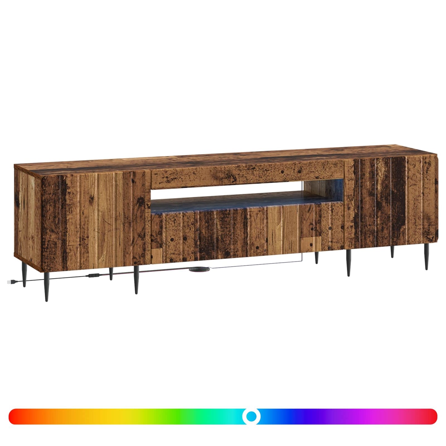 LED tv-meubel Oud hout Bewerkt hout