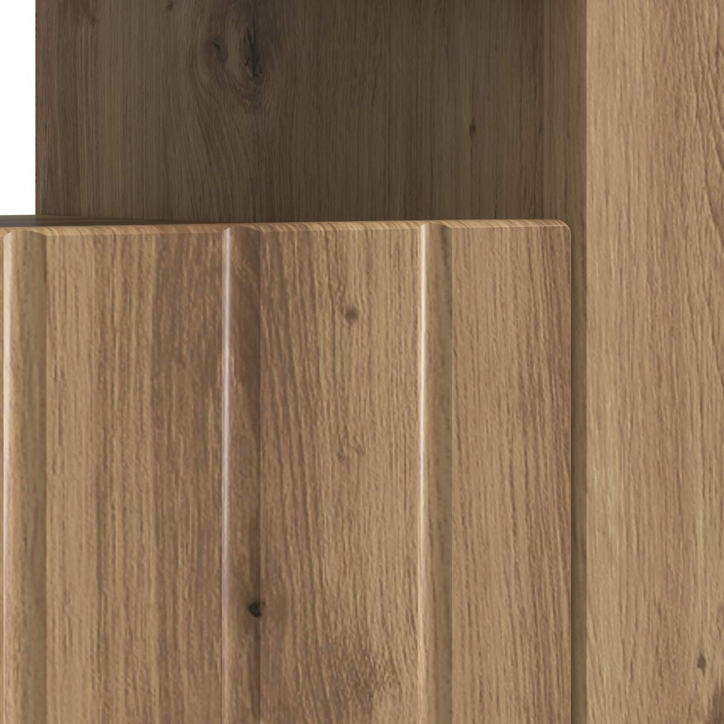 LED tv-meubel Artisanaal eiken Bewerkt hout