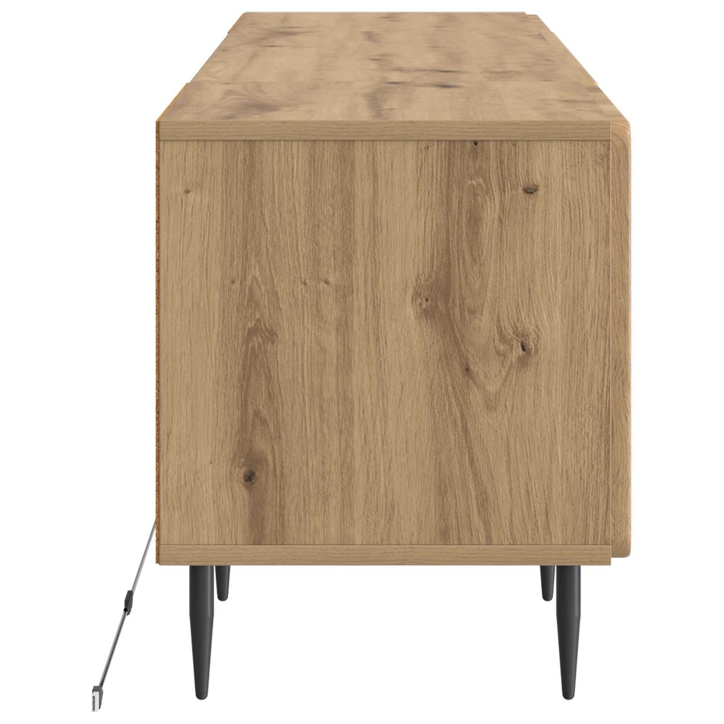 LED tv-meubel Artisanaal eiken Bewerkt hout
