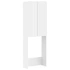 Toiletkast bewerkt hout 66x25,5x190 cm wit