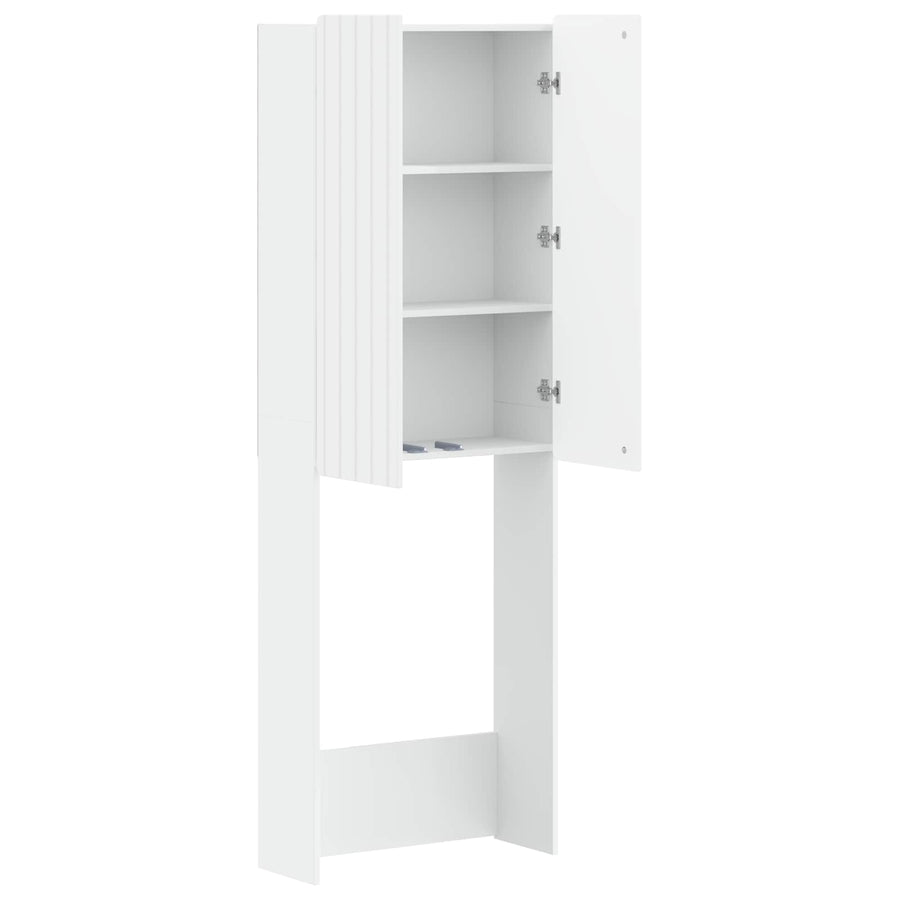 Toiletkast ZWOLLE Wit 66 x 25,5 x 190 cm Bewerkt hout