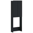 Toiletkast ZWOLLE zwart 66x25.5x190 cm bewerkt hout