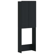 Toiletkast ZWOLLE zwart 66x25.5x190 cm bewerkt hout